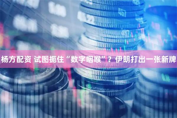 杨方配资 试图扼住“数字咽喉”？伊朗打出一张新牌