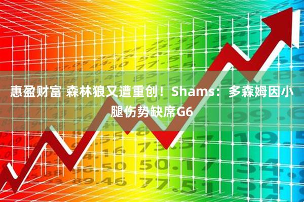 惠盈财富 森林狼又遭重创！Shams：多森姆因小腿伤势缺席G6